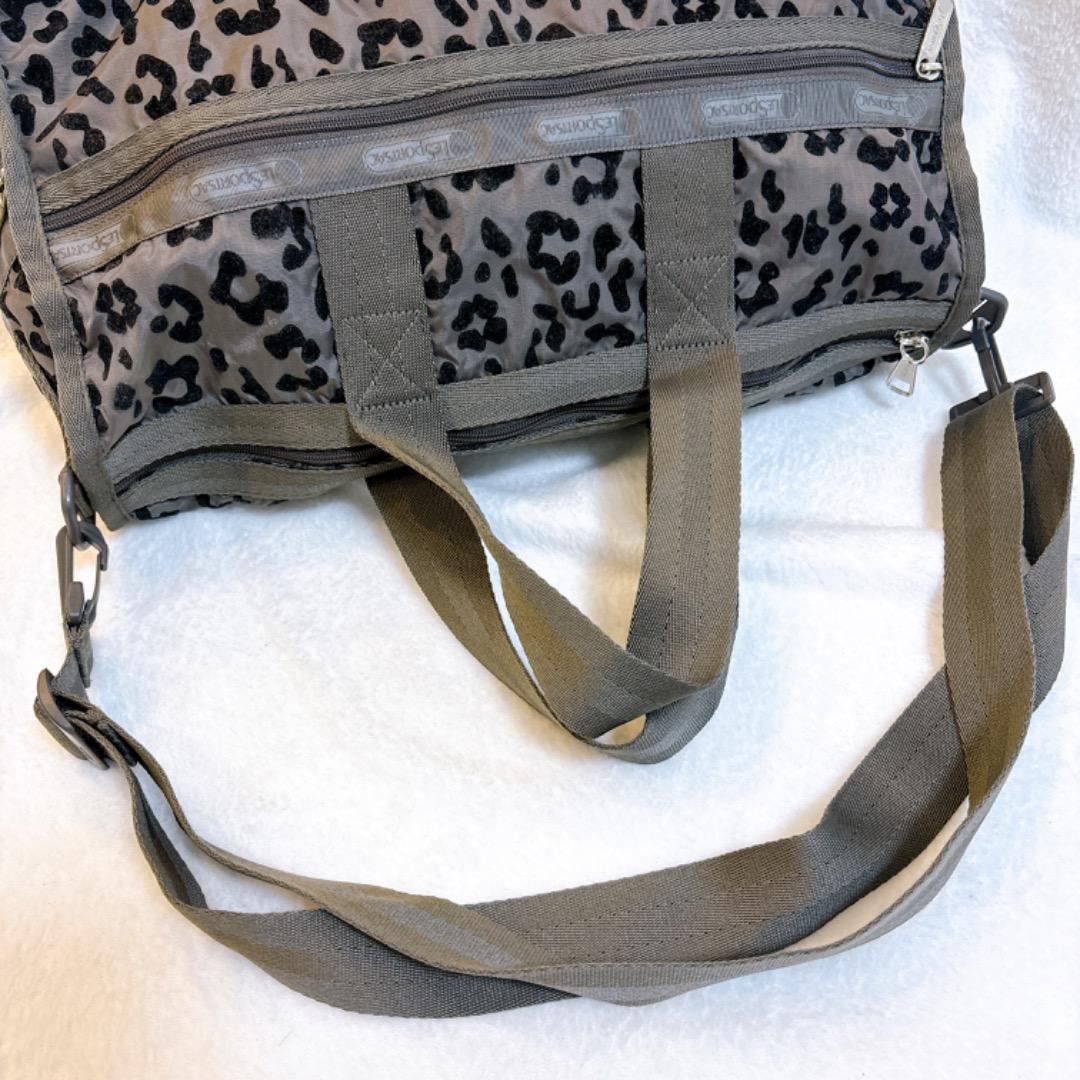 【美品】レスポートサック　ボストンバッグ　レオパード　ヒョウ柄　ショルダー