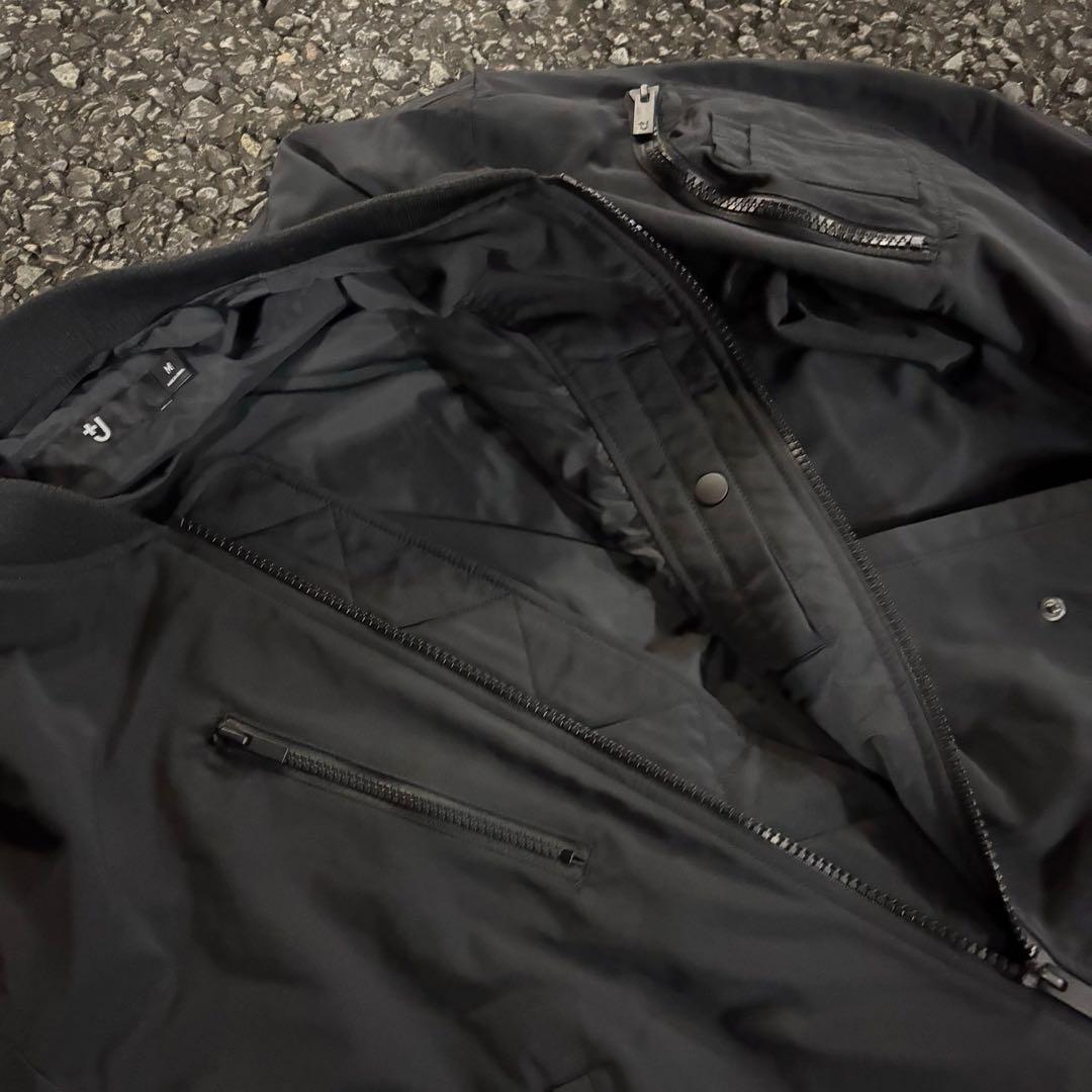 即完品　ユニクロ＋J　ジルサンダーコラボ　MA-1 フライトジャケット　黒　M