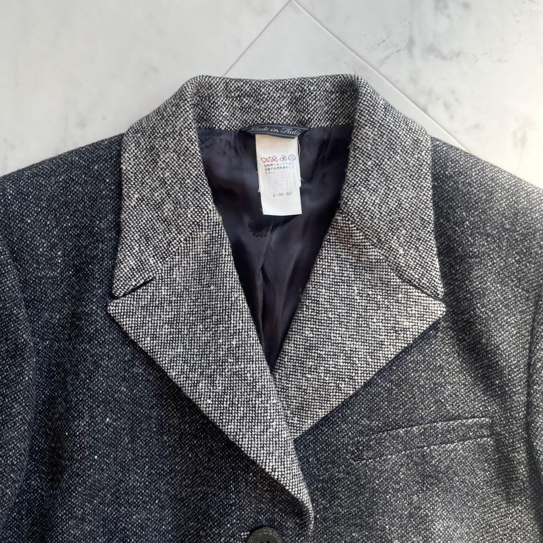 GIANNI VERSACE ツイード ジャケット dark gure M