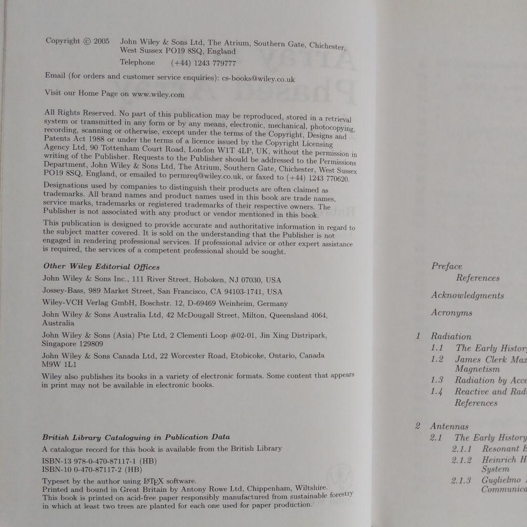 洋書 Array and Phased Array Antenna Basics