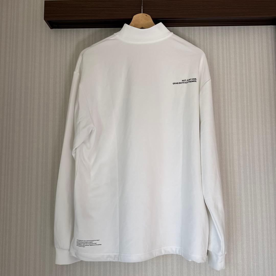 RUFFLOG L/S FRONT LOGO MOCK WHITE Mサイズ
