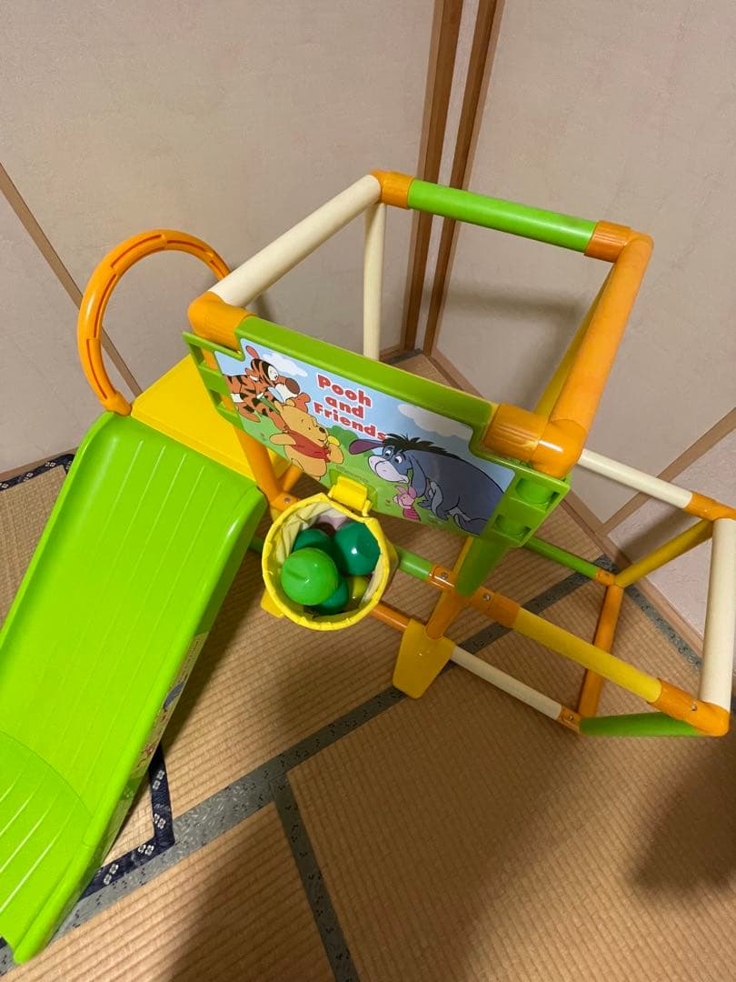 くまのプーさんハニーポット おりたたみジム　すべり台