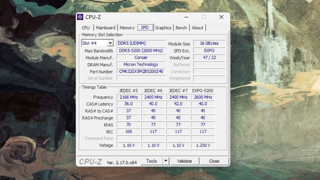 ［DDR5 16GB］CORSAIR VENGEANCE 5200MHz メモリ