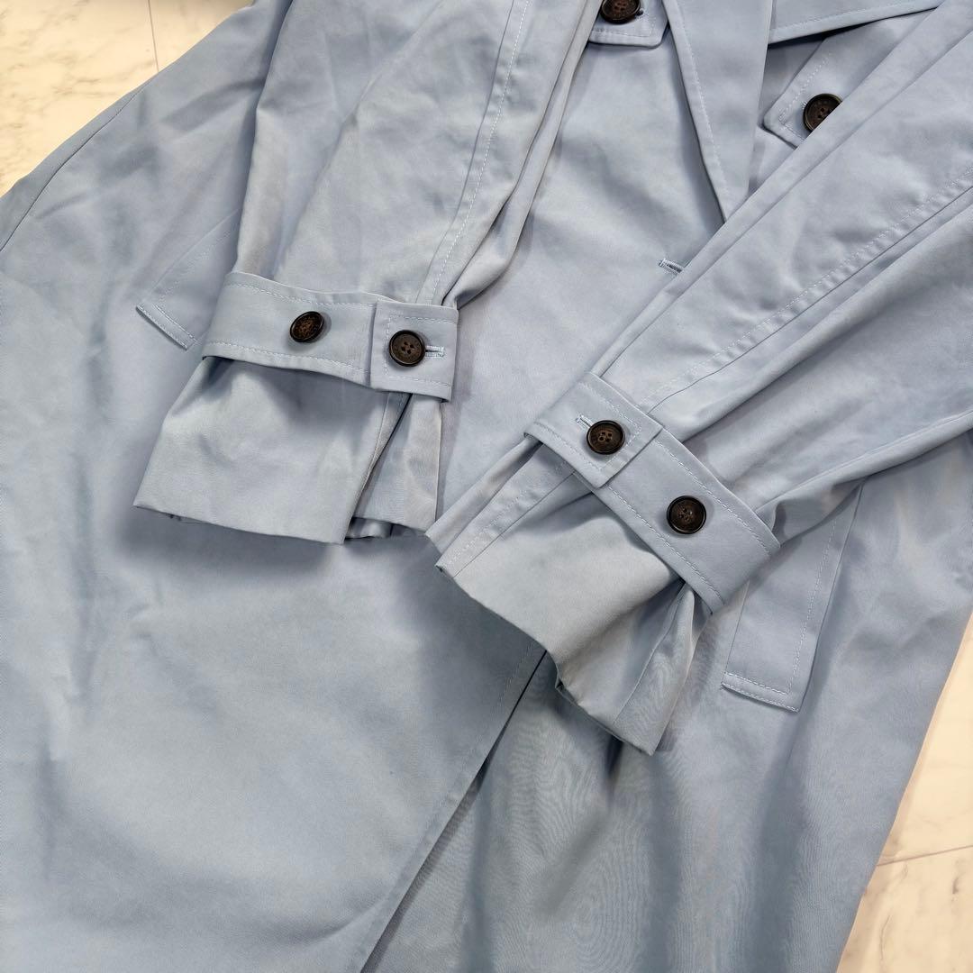新品　タグ付き　フレイ アイディー　オーバートレンチコート　ブルー 25SS