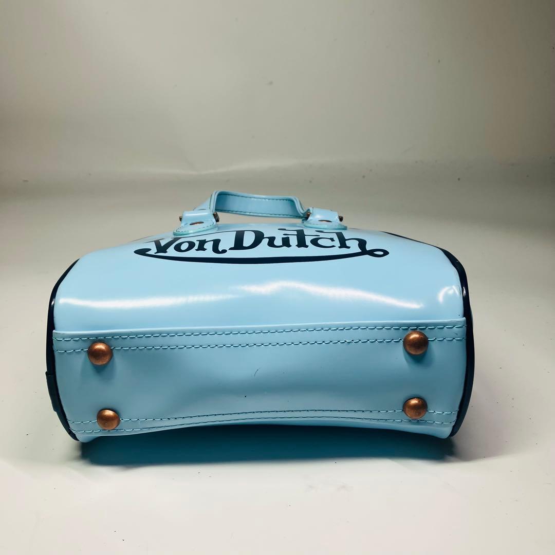 美品　VonDutch ボンダッヂ　ミニボストンバッグ　パステルブルー