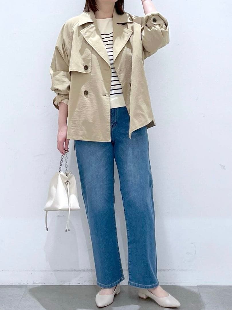 Elura エルーラ ショートトレンチ スプリング コート ベージュ 春 ママ