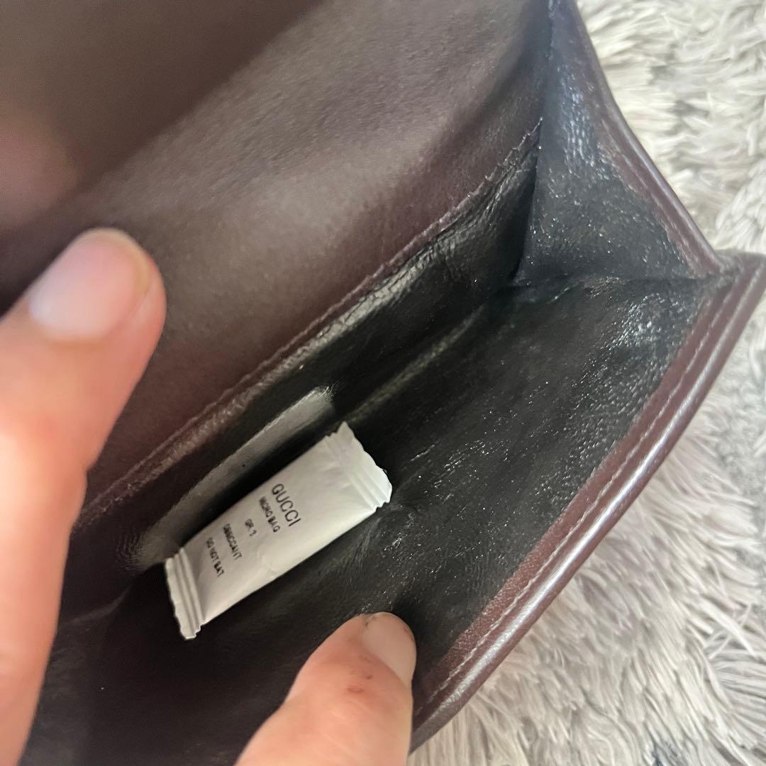 専用　GUCCI 折り財布　GGロゴ金具 キャンバスブラウンダークブラウン