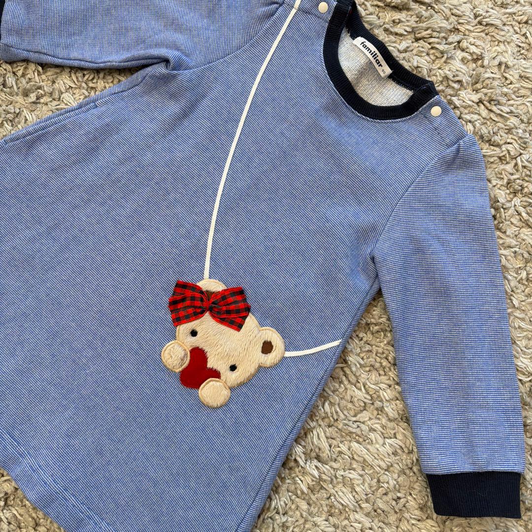familiar 90cm クマちゃんポシェットワンピース