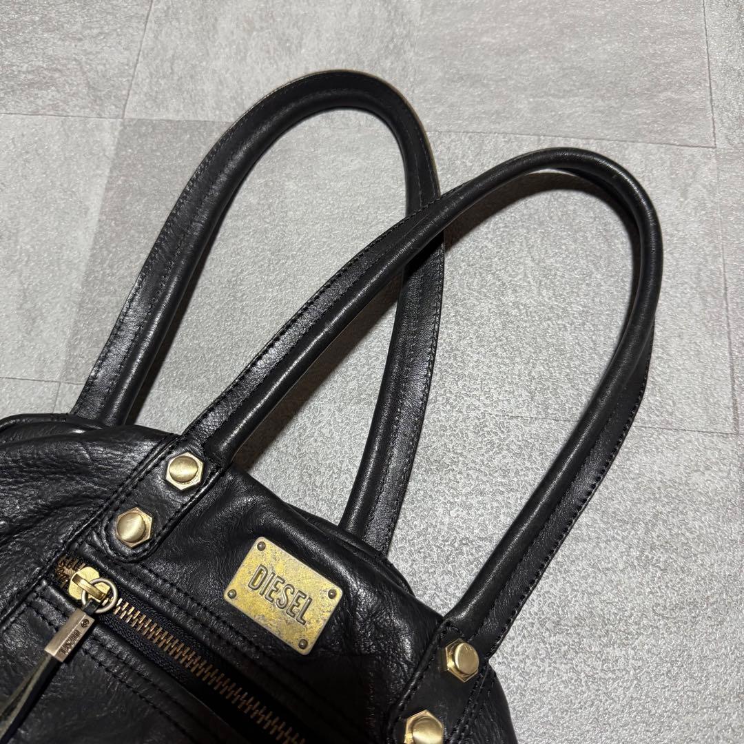 DIESEL 00s~ archive ボストン トート バッグ レザー Y2K
