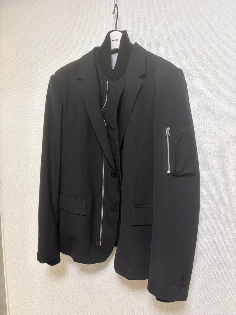 sacai men's suiting jacket MA-1 テーラード