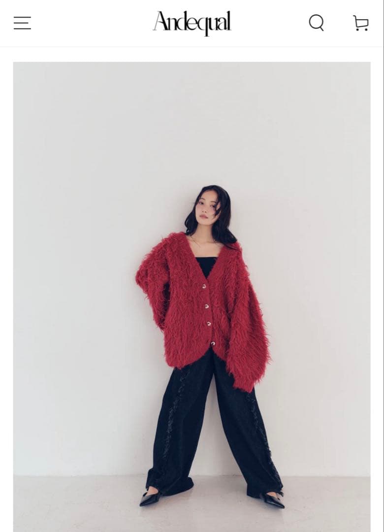 トップス Andequal unique button knit cardigan