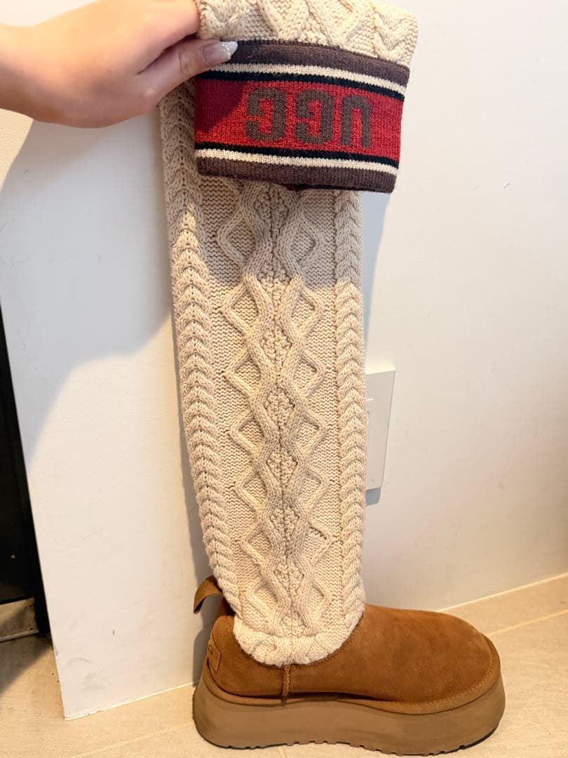 UGG Classic Sweater Letter ニットソックス ブーツ