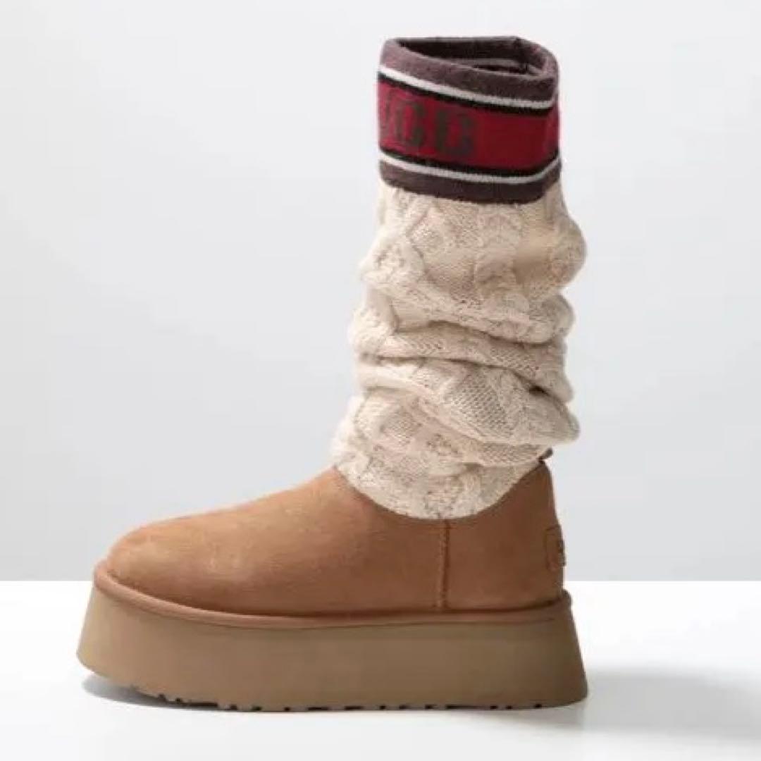 UGG Classic Sweater Letter ニットソックス ブーツ