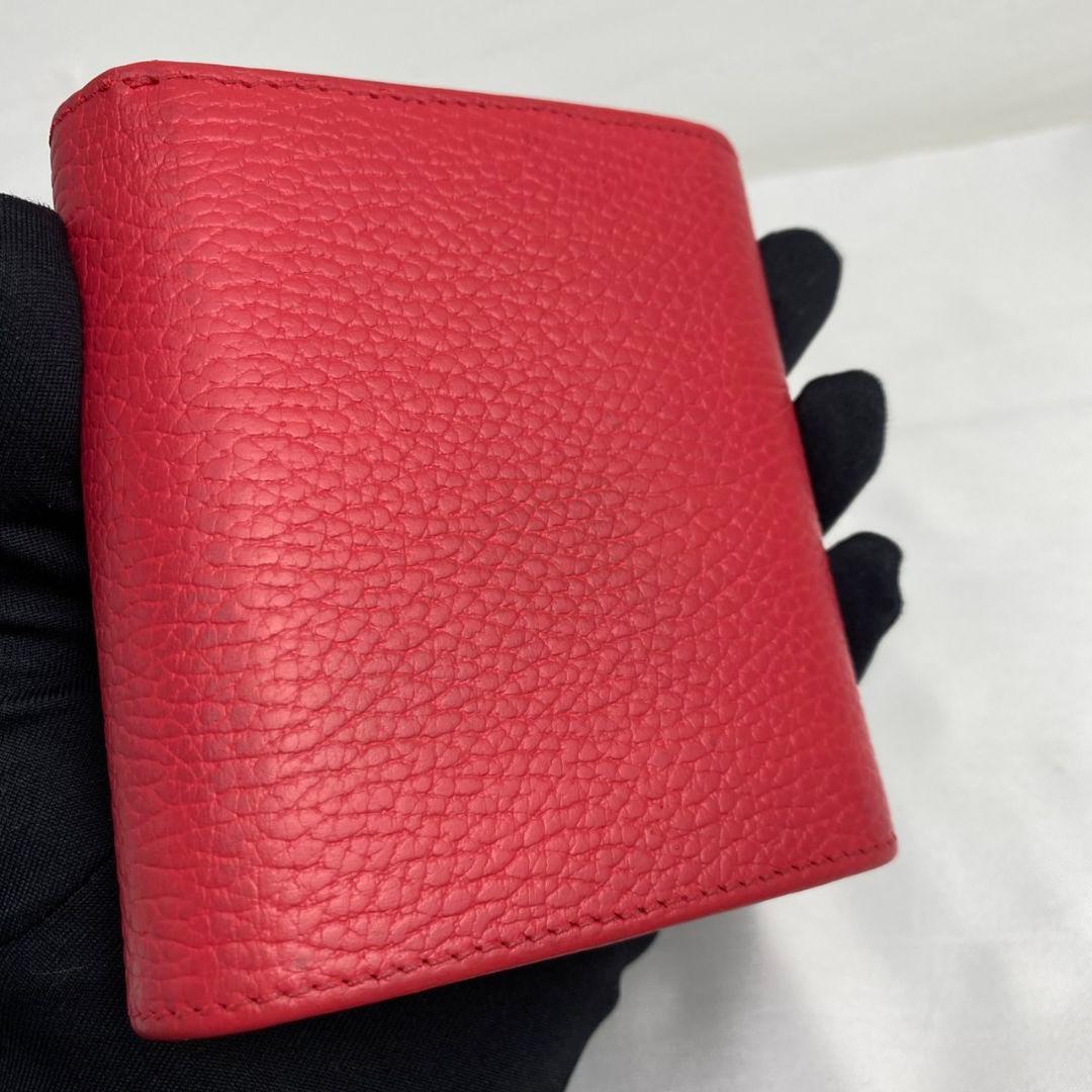 GUCCI 2つ折り 財布 GGマーモント ピンク 本革 レザー