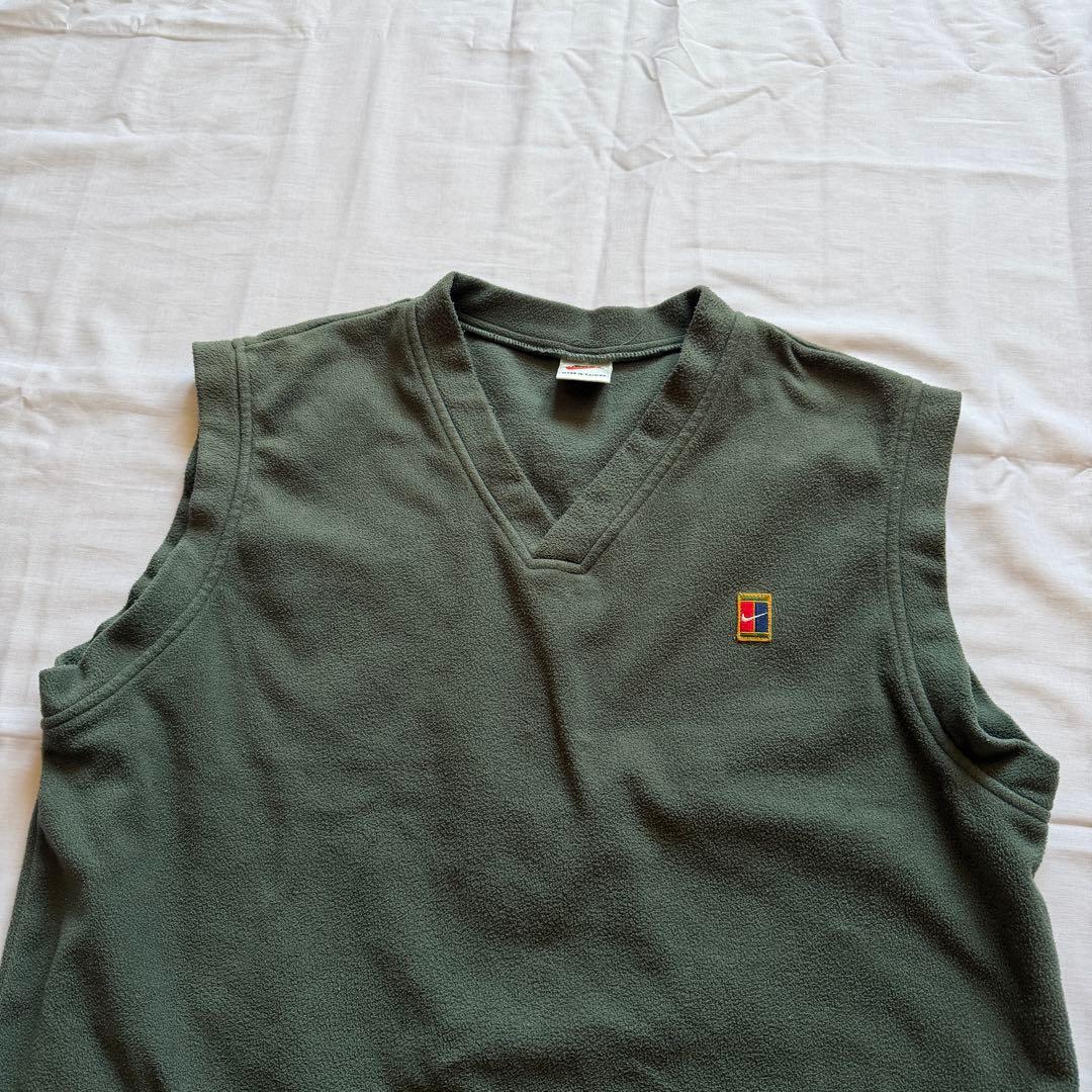 トップス 1990's NIKE fleece vest green XL