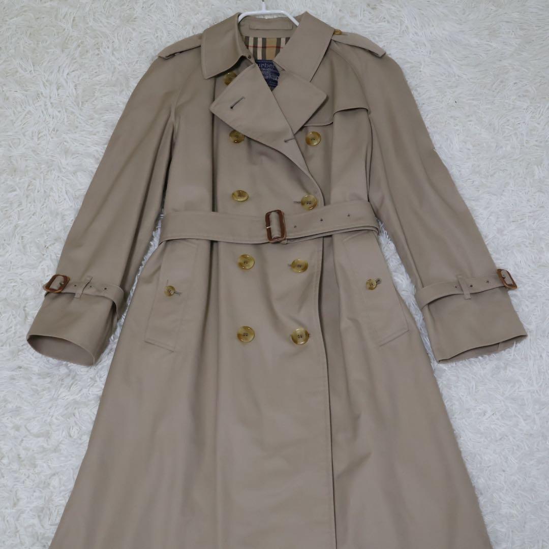 バーバリー　トレンチコート　ベージュ　ノバチェック　ブラウン系
