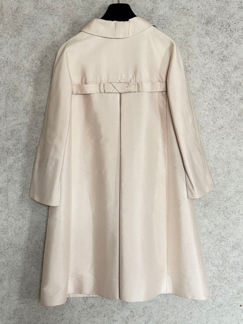 CELINE セリーヌ コート シルク混 ベージュ 38 春秋 フランス製