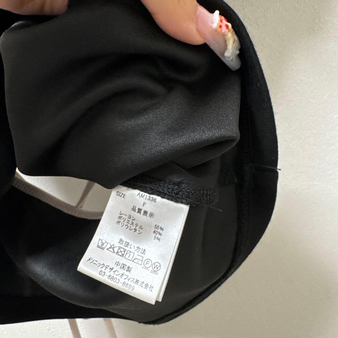 トップス Collie ribbon tops Black andmary