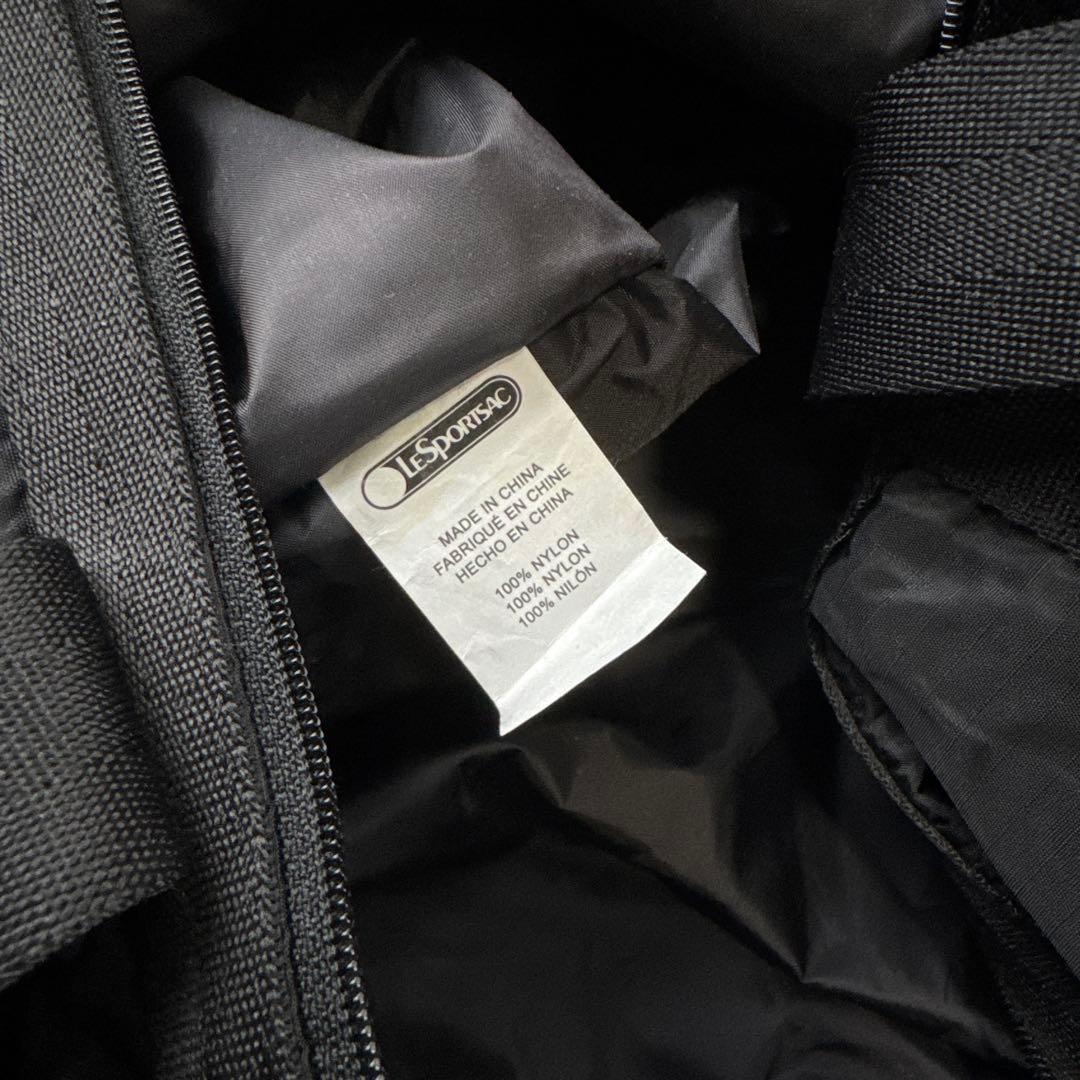 ほぼ未使用品 LESPORTSAC オールブラック ナイロン ボストンバッグ