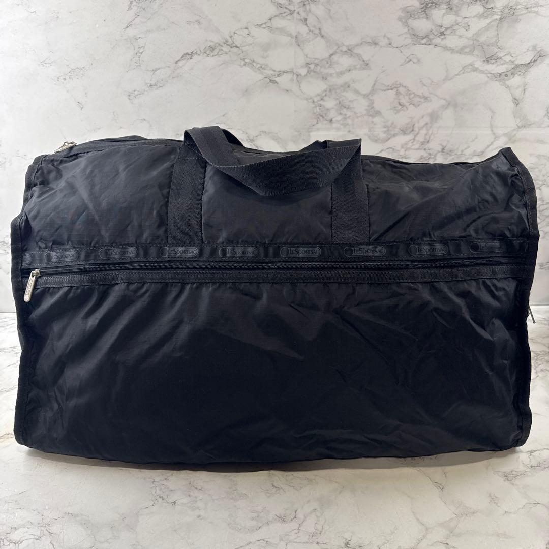ほぼ未使用品 LESPORTSAC オールブラック ナイロン ボストンバッグ