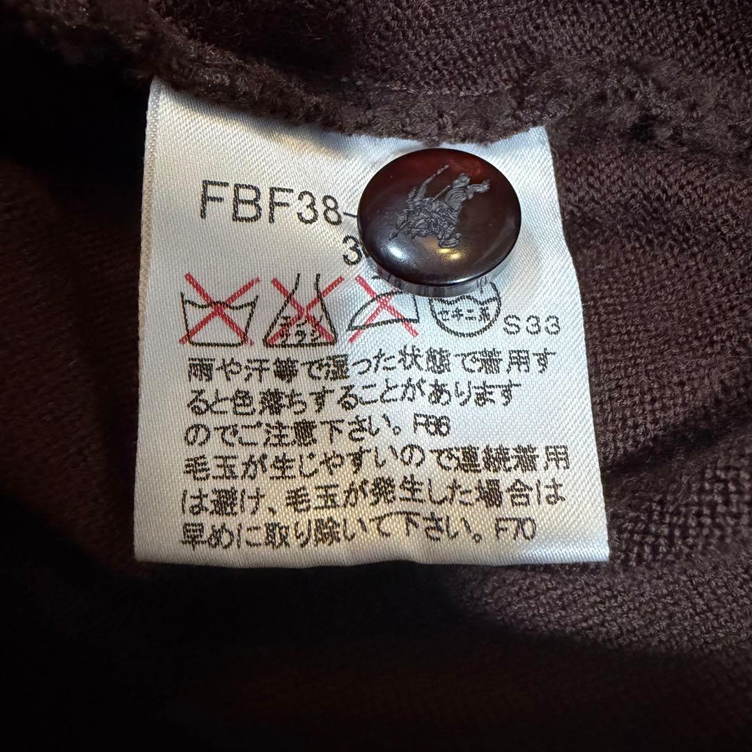 【美品】バーバリーブルーレーベル ノバチェック カーディガン ブラウン 38