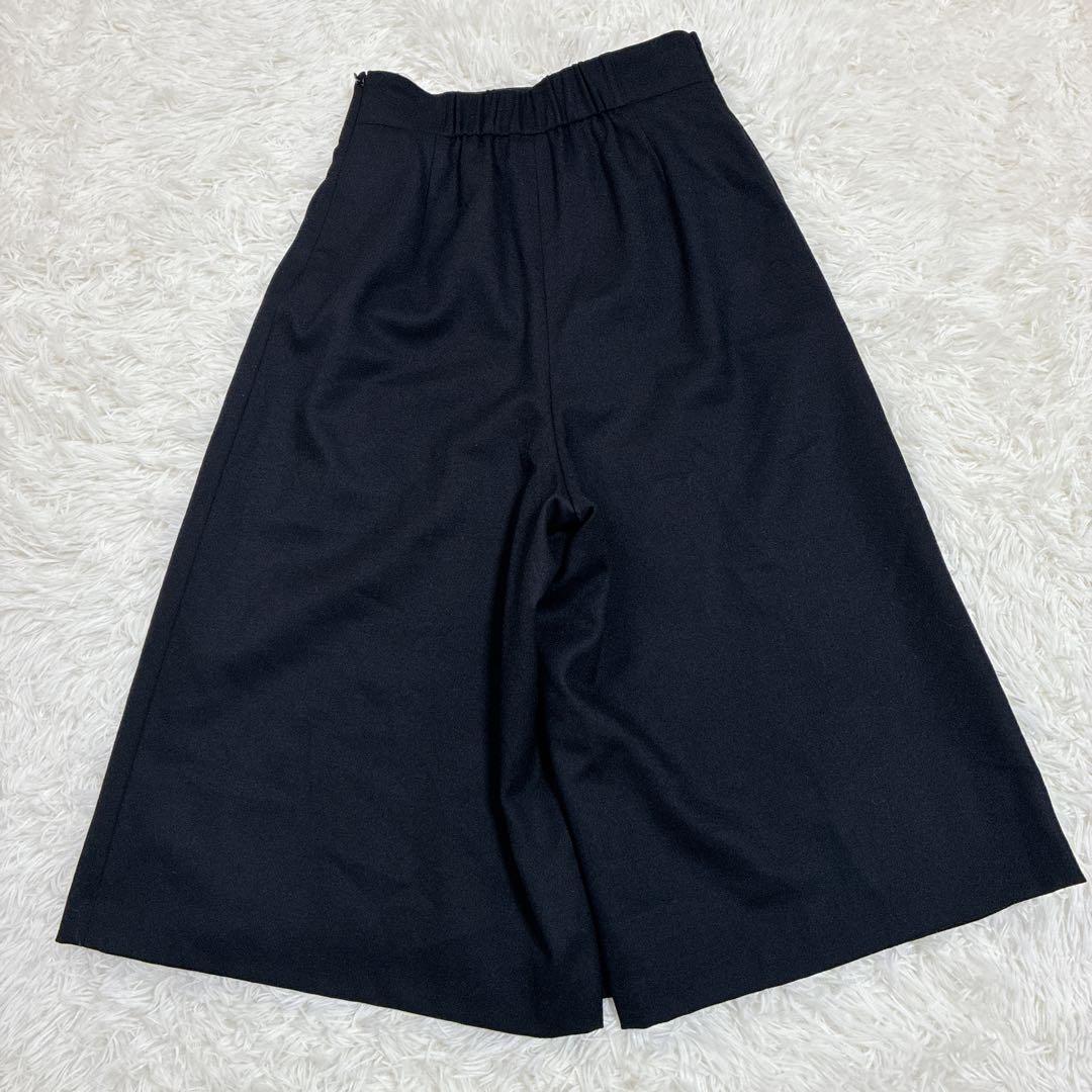 ブルーレーベル クレストブリッジ チェック ガウチョパンツ ワイドパンツ 黒