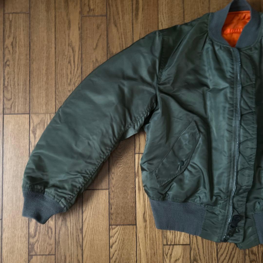 美品 希少 90s USA製 ALPHA MA-1 M カーキ IDEAL