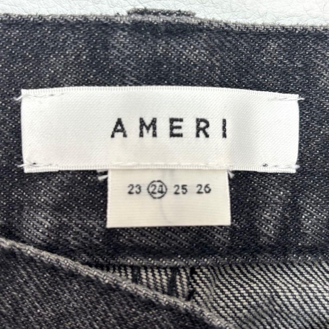 AMERI OVER WAIST SWITCHING DENIM ワイドパンツ