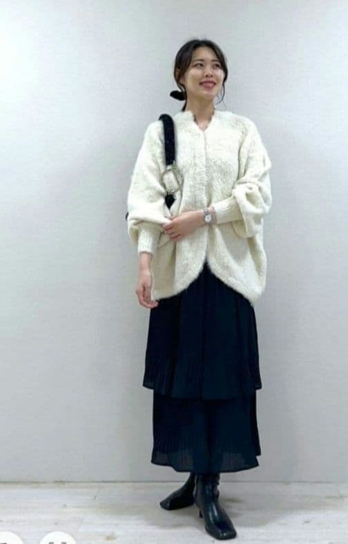 美品 人気完売 A part by ホソプリーツティアードスカート ブラック