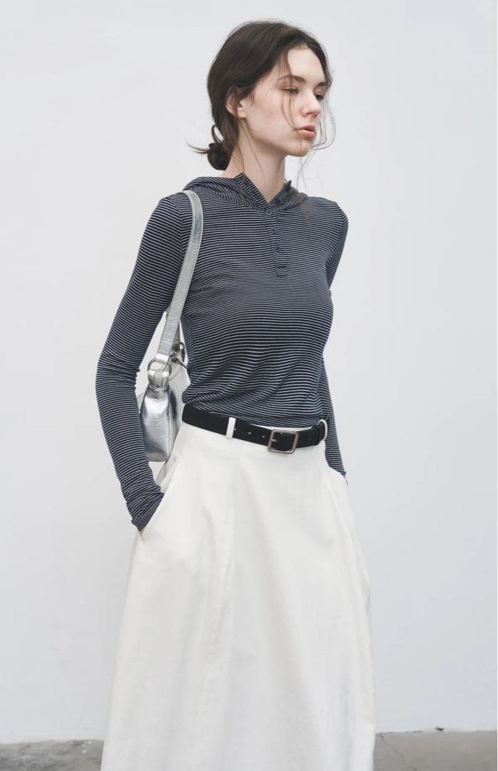タグ付き新品✴︎Tageechita✴︎ハイウエストコクーンスカート✴︎ホワイトL