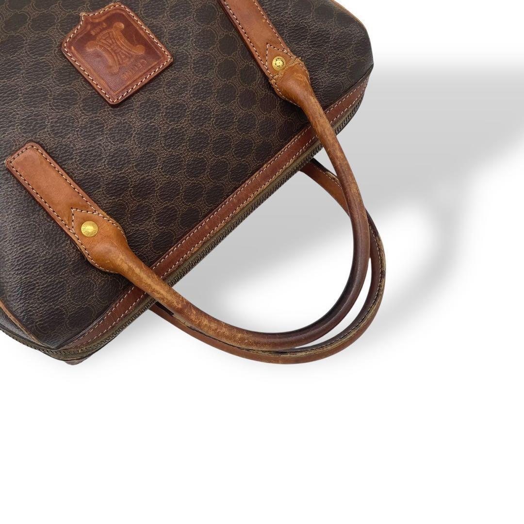 良品 4904 CELINE セリーヌ ミニボストンバッグ マカダム ブラウン