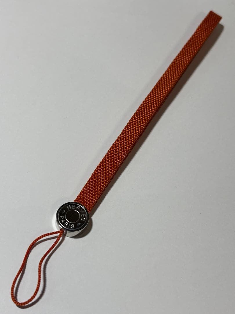 美品✨HERMES エルメス セリエ イプソPM 携帯ストラップ オレンジ 箱付