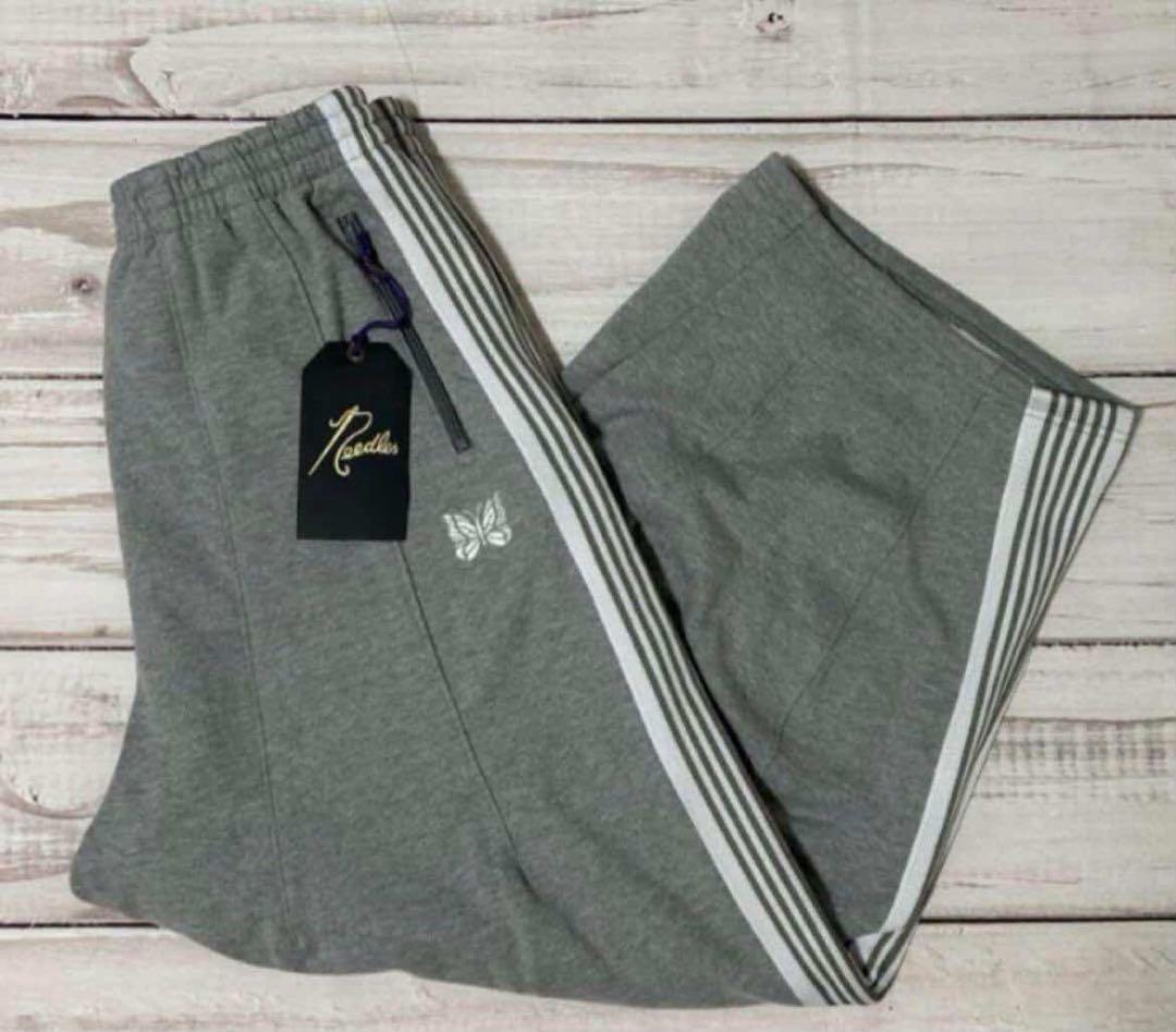 Needles トラックパンツ ヒザデル グレー Sサイズ タグ付き