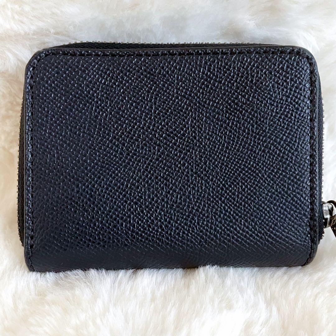 【希少品】COACH バタフライ アップリケ 三つ折り財布 大人可愛い ネイビー