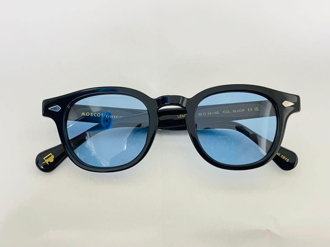美品 MOSCOT LEMTOSH モスコット レムトッシュ カラーレンズ 黒縁