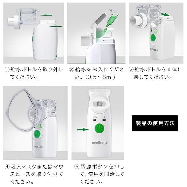 【新品未使用品】medisana 家庭用超音波吸入器