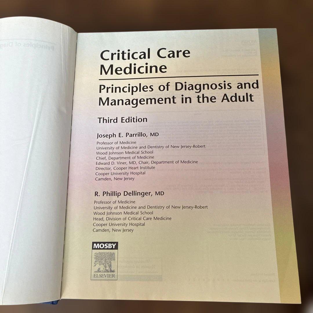 Critical Care Medicine 第3版 集中治療医学 専門書 洋書