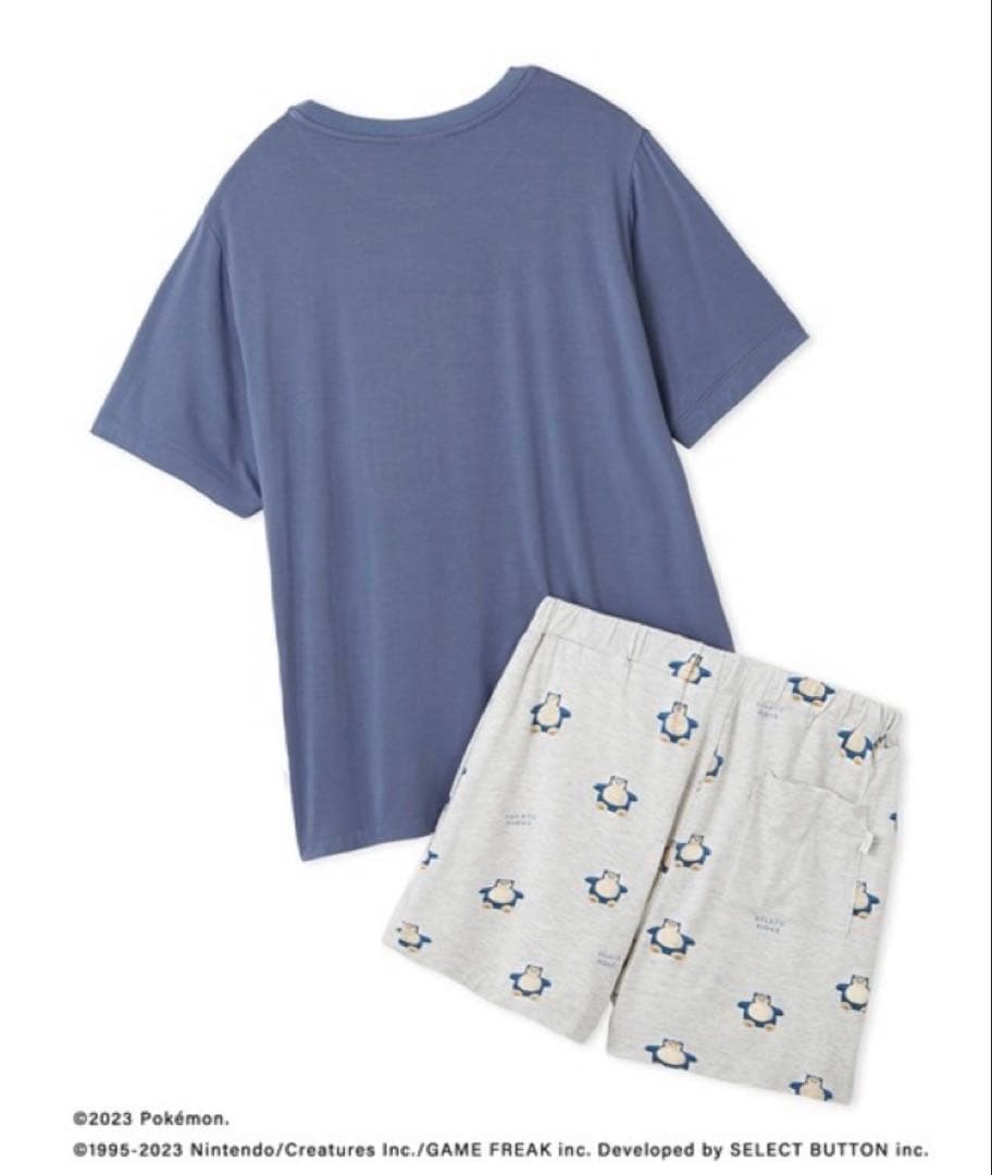 ジェラートピケ　ポケモンスリープ　プリントTシャツショートパンツセット　カビゴン