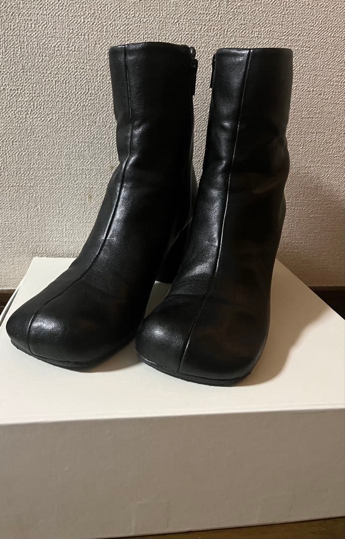 todayful スクエアショートブーツ　38 黒