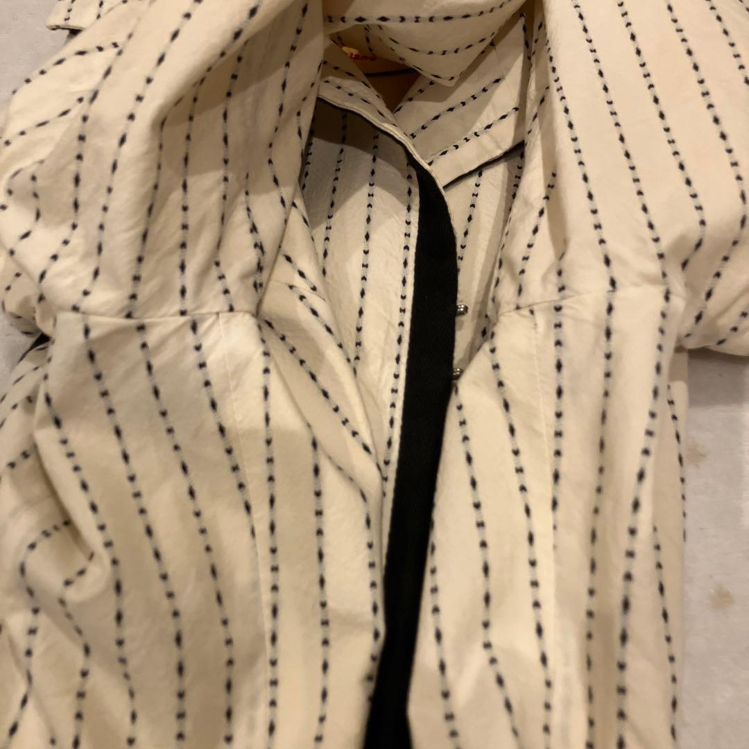 美品　ETRO ストライプ柄ジャケット　コットン　イタリア製　クロップド　L