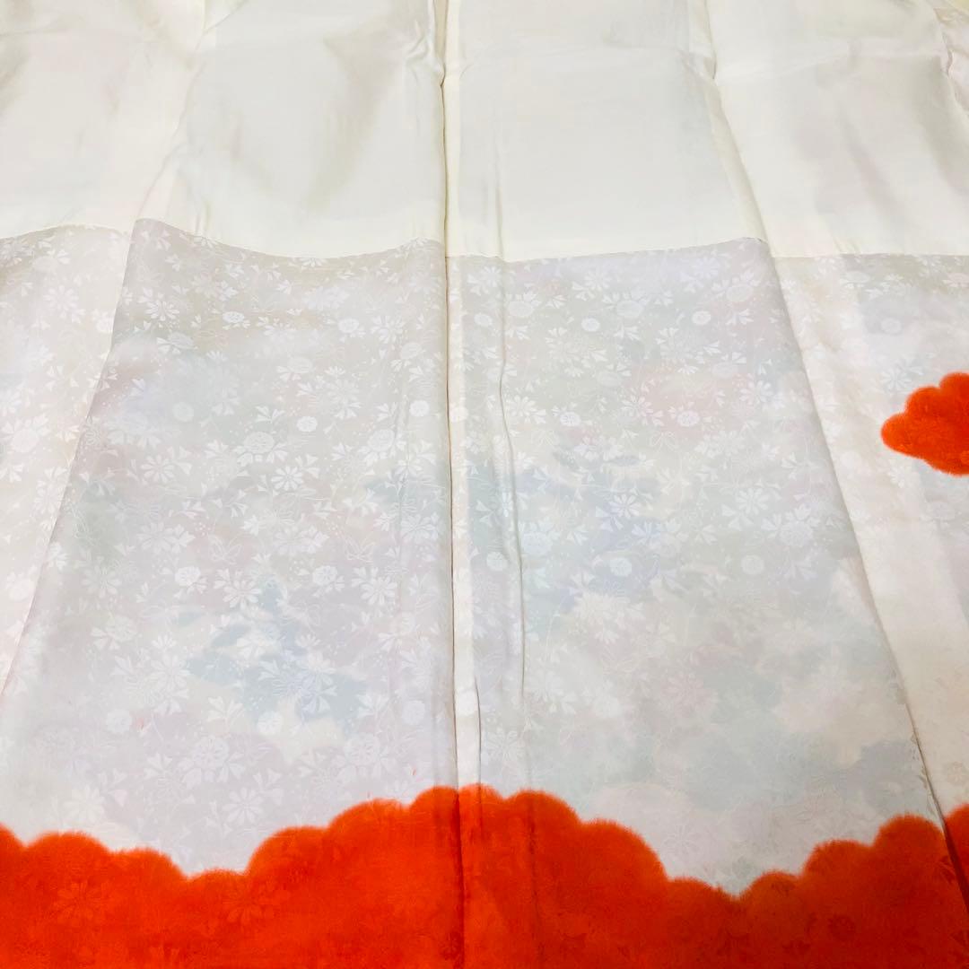 正絹振袖フルセット‼️愛らしいクリーム豪華絢爛菊梅薔薇金糸刺繍見惚れる⭐︎金彩金箔