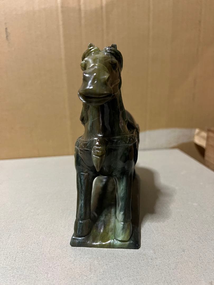 天然石彫刻  馬　天然石