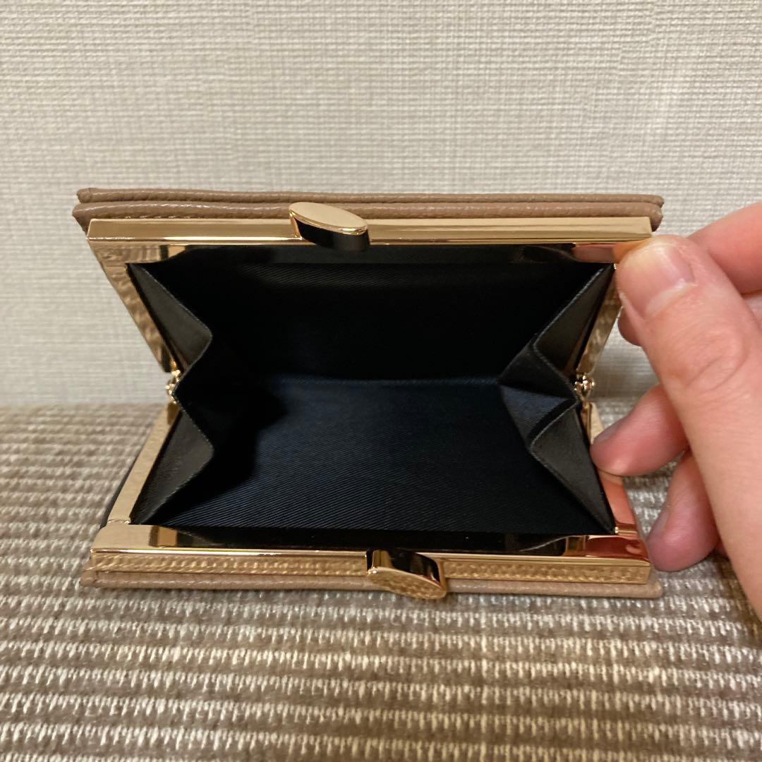 新品未使用 皇居　財布　ベージュ　レザー　二つ折り財布