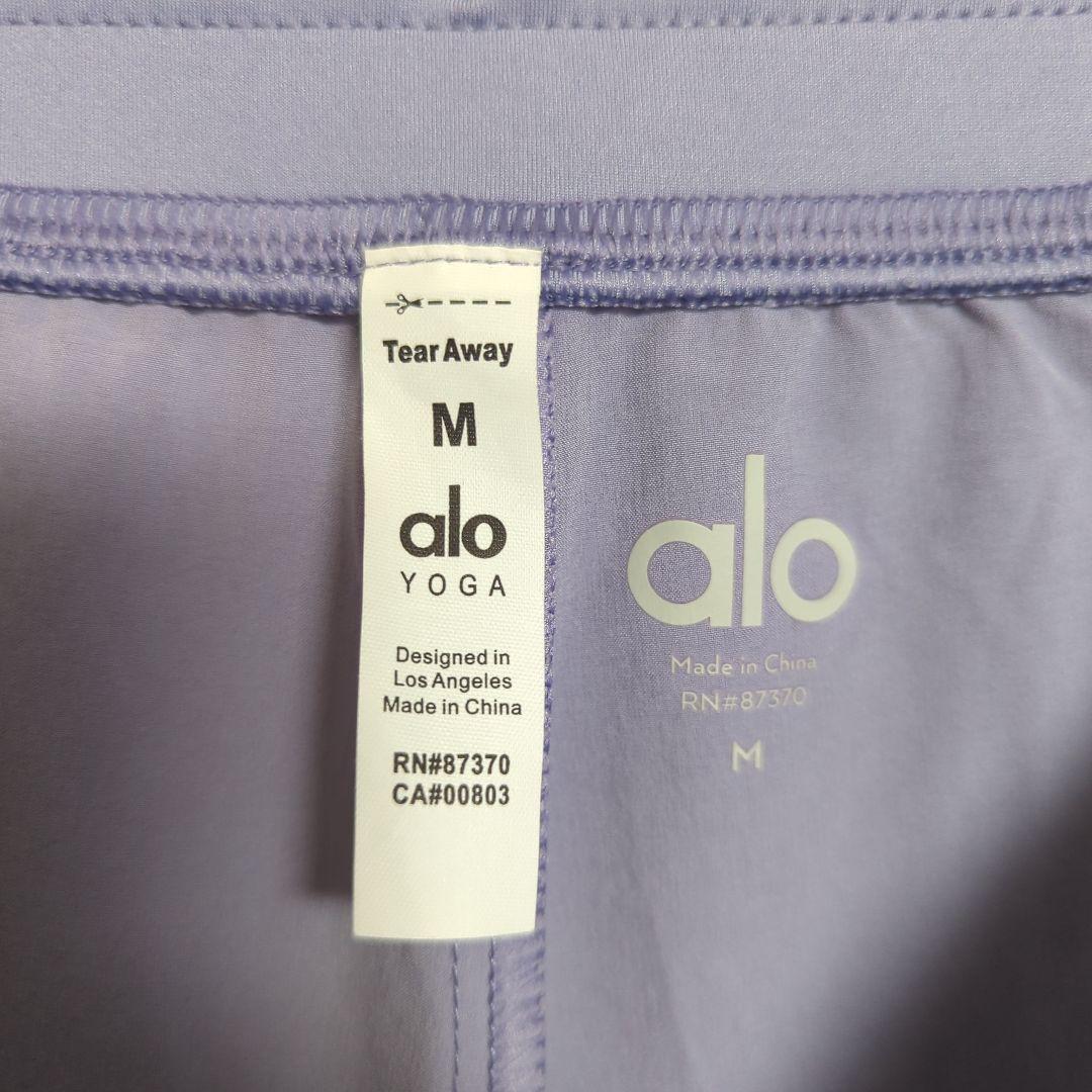 新品 alo yoga ストレッチ ショートパンツ パープル US-M