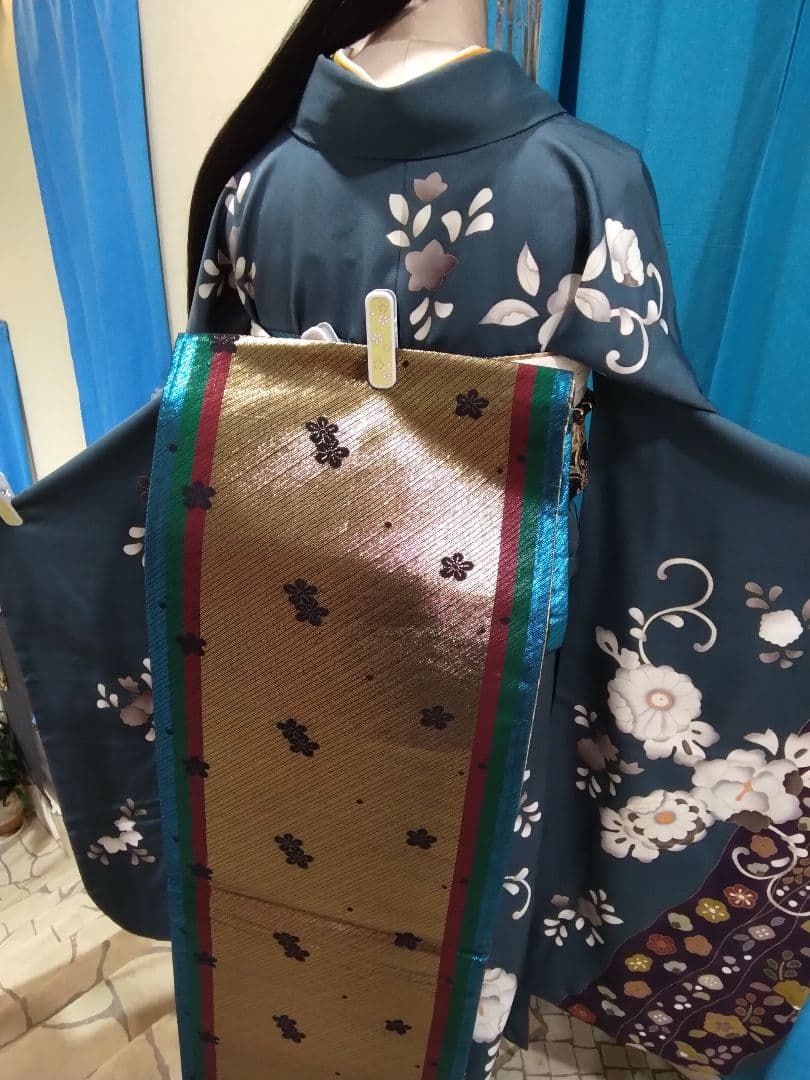 振袖フルセット、鈴乃屋振袖成人式、重ね衿帯揚げ帯締め、西陣袋帯、襦袢、ガード加工