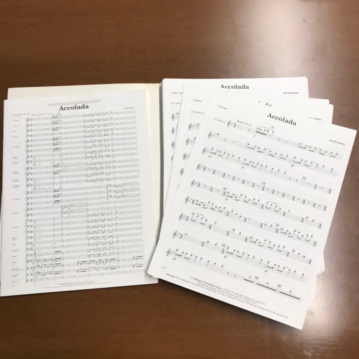 ACCOLADA（アコラーダ ）エド ハックビー作曲 スコア＆パート譜