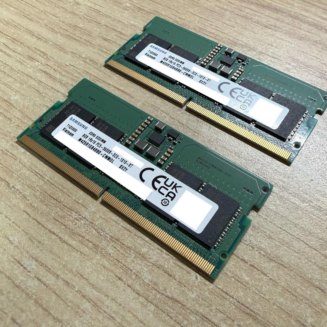 SAMSUNG DDR5 laptop 5600 8GB × 2枚