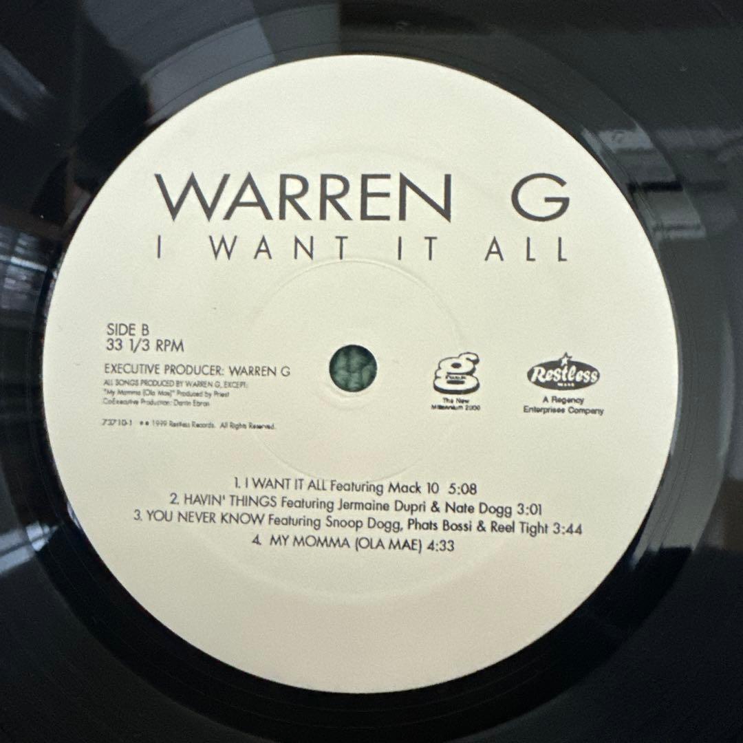 WARREN G『I WANT IT ALL』LP アナログ レコード