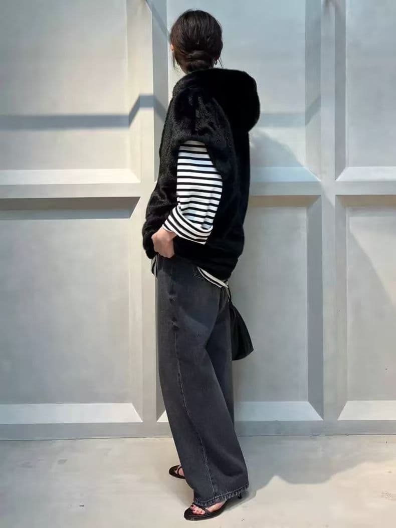 ponページ ワイドルーズデニムパンツ Curensology