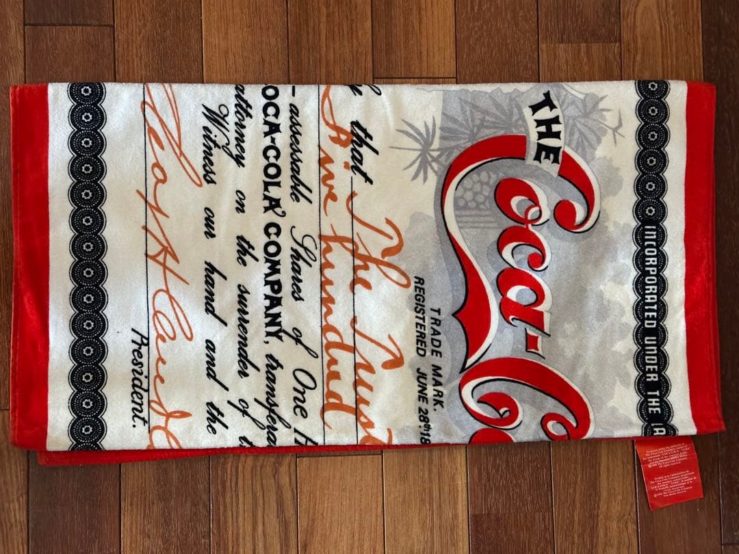 貴重で珍しく大きな(1,52m)Coca-Cola ノベルティタオル
